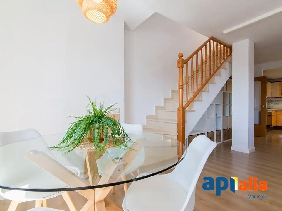 Dining room of Duplexes for sale in Pineda de Mar  with Air Conditioner, Private garden and Parquet flooring