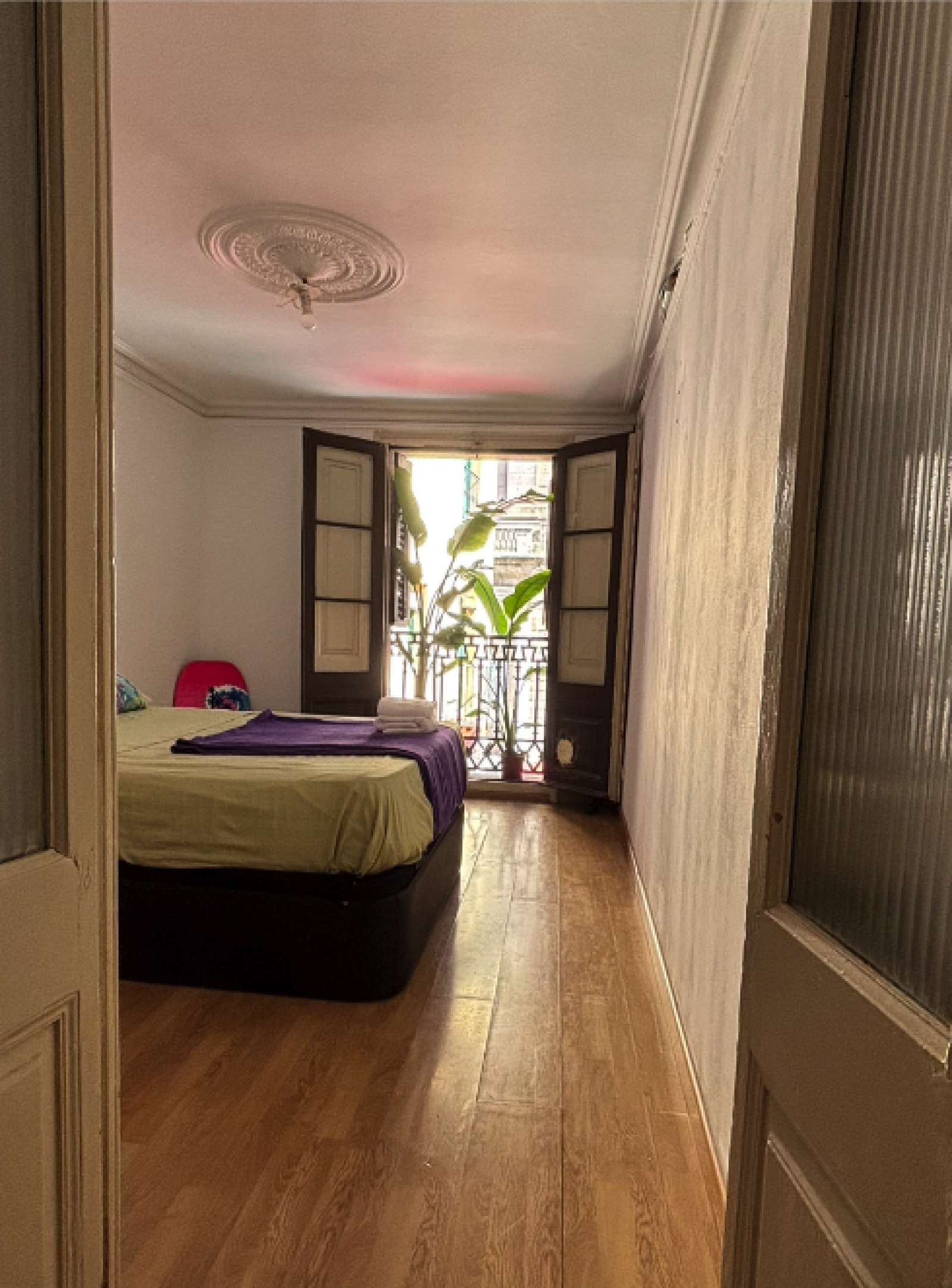 Bedroom of Flat to share in  Barcelona Capital  with Air Conditioner and Terrace