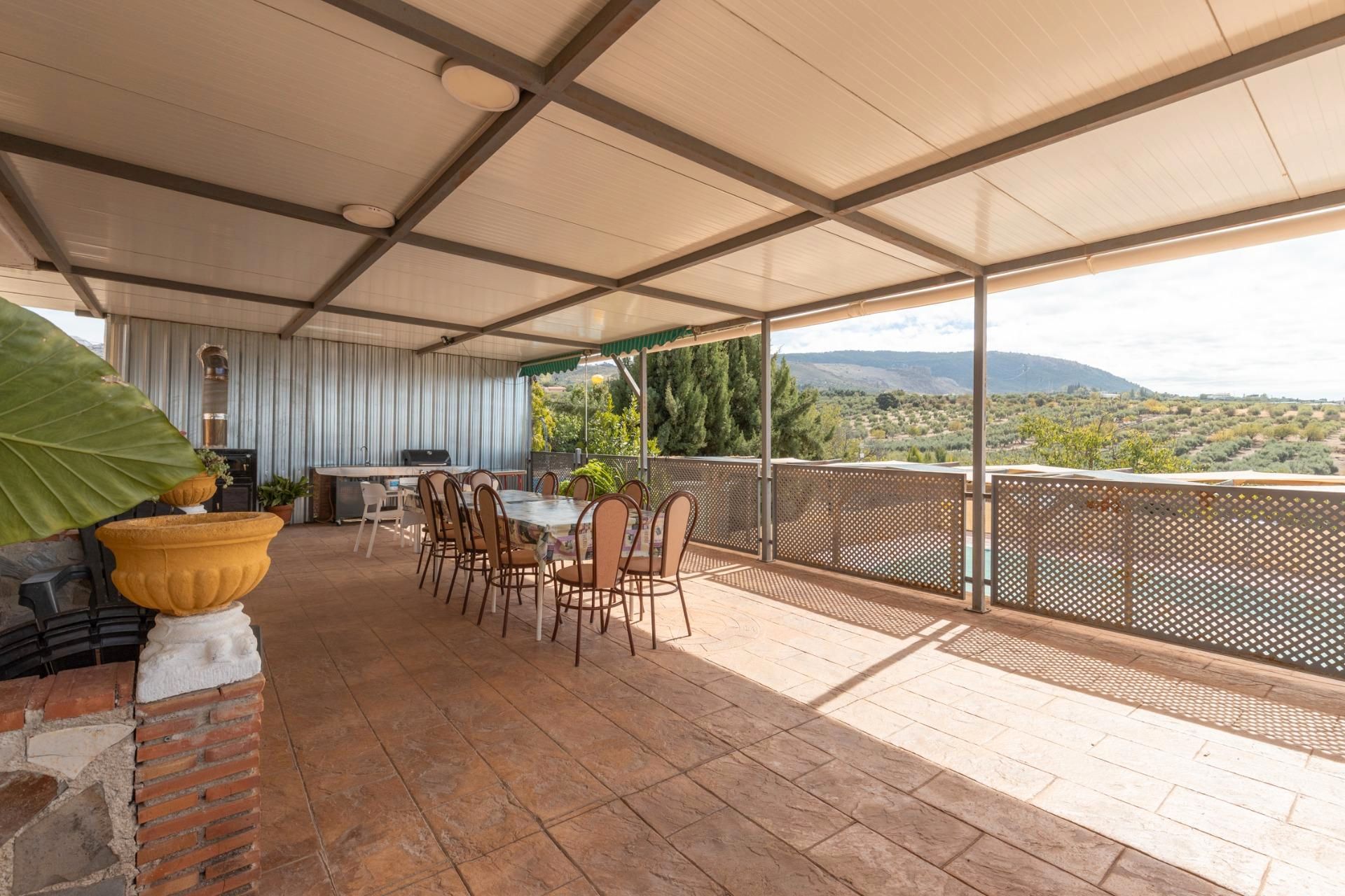 Terrace of House or chalet for sale in Cogollos de la Vega  with Heating, Private garden and Swimming Pool