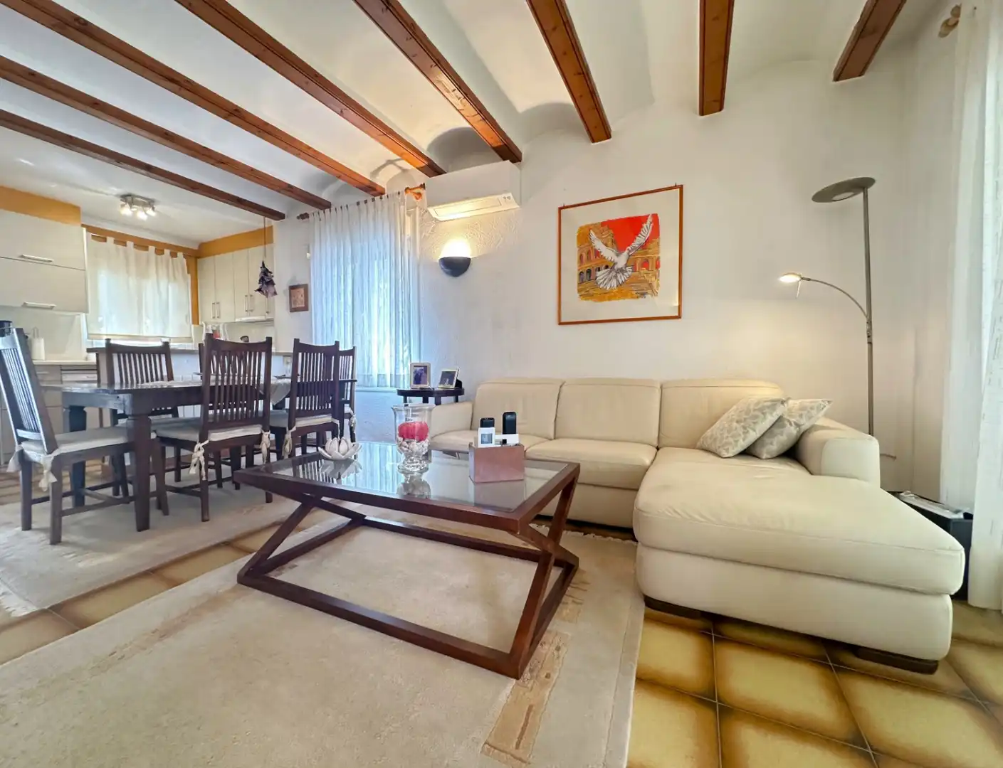 Sala de estar de Casa o chalet en venta en Moraira con Aire acondicionado, Calefacción y Jardín privado