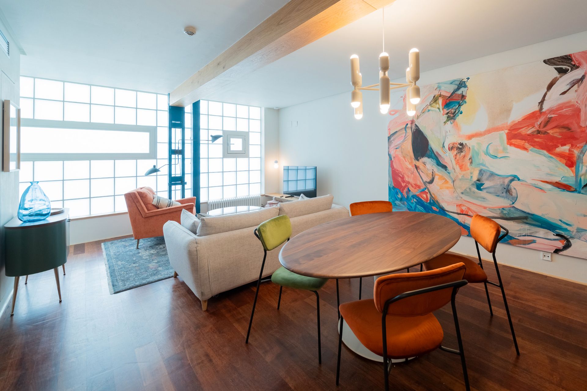 Living room of Flat for sale in  Madrid Capital  with Air Conditioner, Heating and Private garden