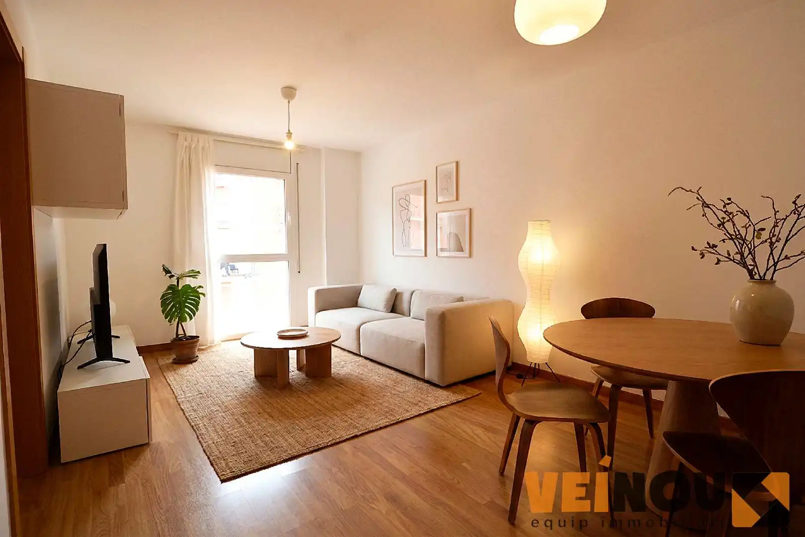 Living room of Flat for sale in Badalona  with Air Conditioner, Heating and Terrace
