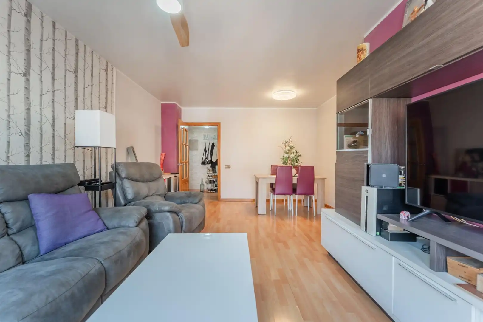 Living room of Flat for sale in Mollet del Vallès  with Air Conditioner, Heating and Parquet flooring