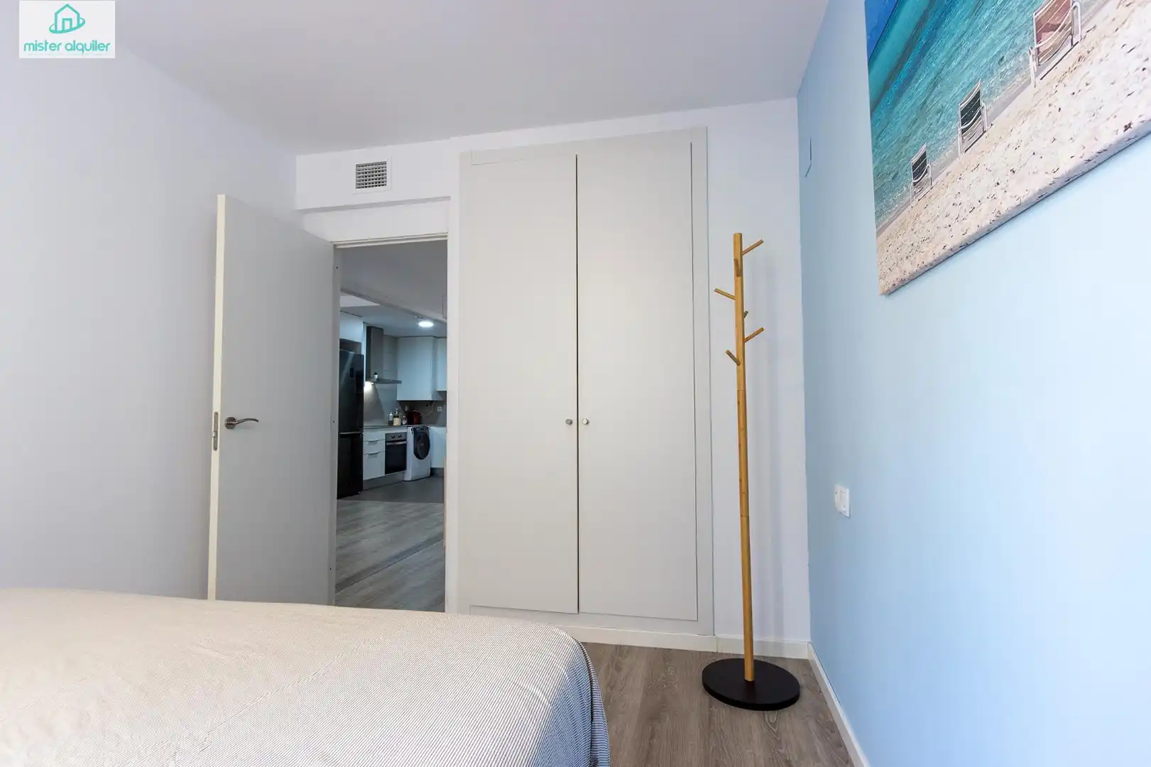 Bedroom of Apartments for rent in El Campello  with Air Conditioner, Private garden and Furnished