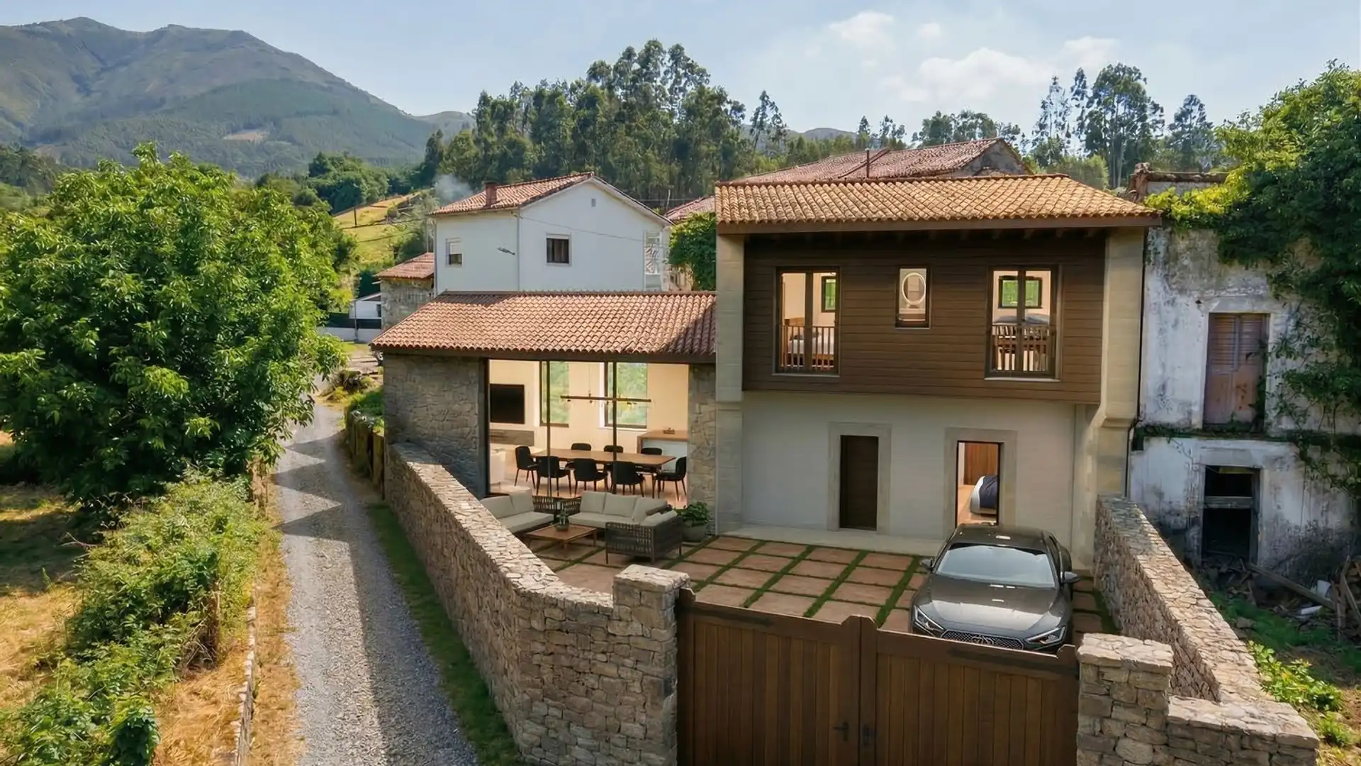 Exterior view of Houses for sale in Ribadesella  with Air Conditioner, Terrace and Storage room