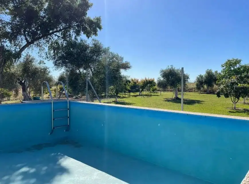 Swimming pool of Houses for sale in Mengabril  with Private garden, Parquet flooring and Terrace