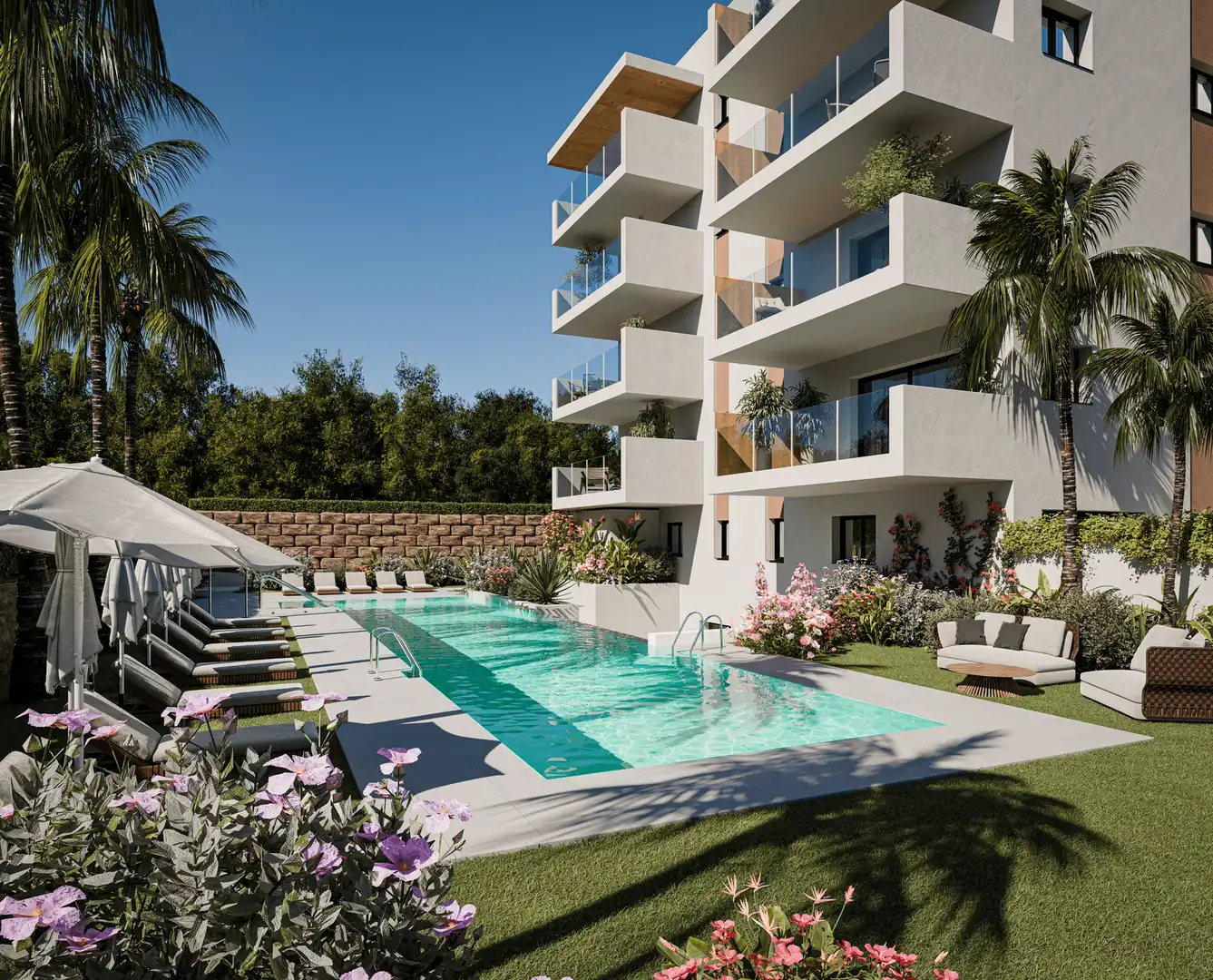 Piscina de Apartament en venda en Estepona amb Aire condicionat, Terrassa i Piscina