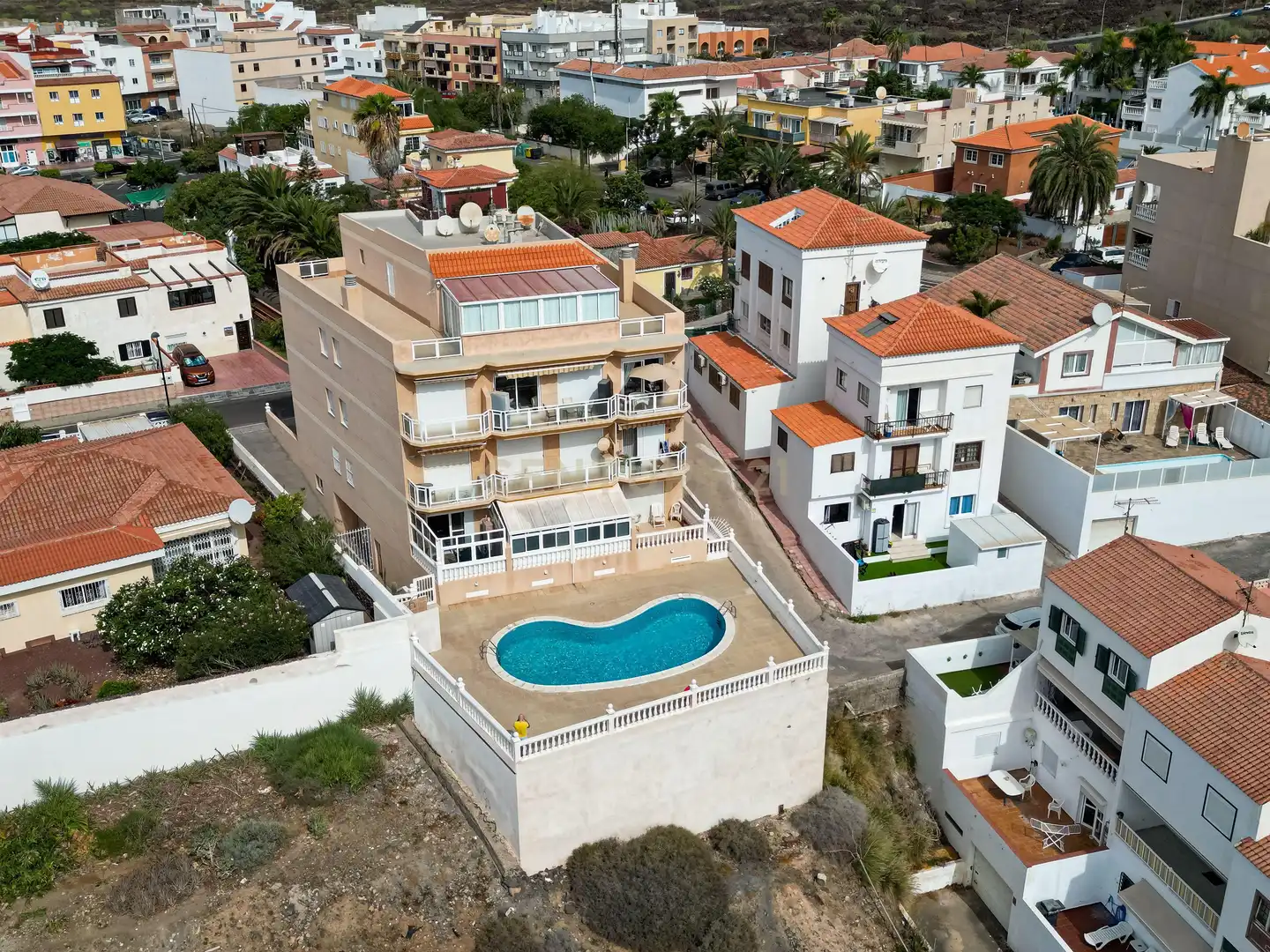 Swimming pool of Apartments for sale in Arona