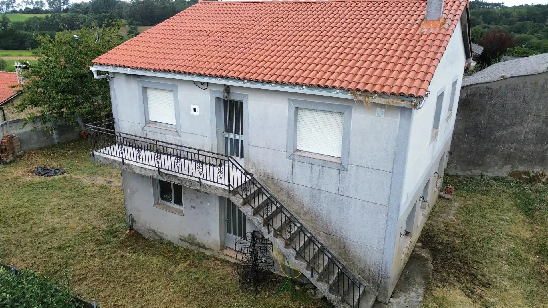 Vista exterior de Casa o chalet en venta en Melide con Jardín privado, Trastero y Amueblado