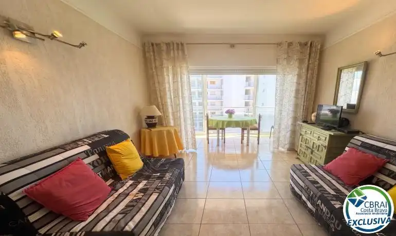 Bedroom of Flat for sale in Roses  with Terrace, Furnished and TV