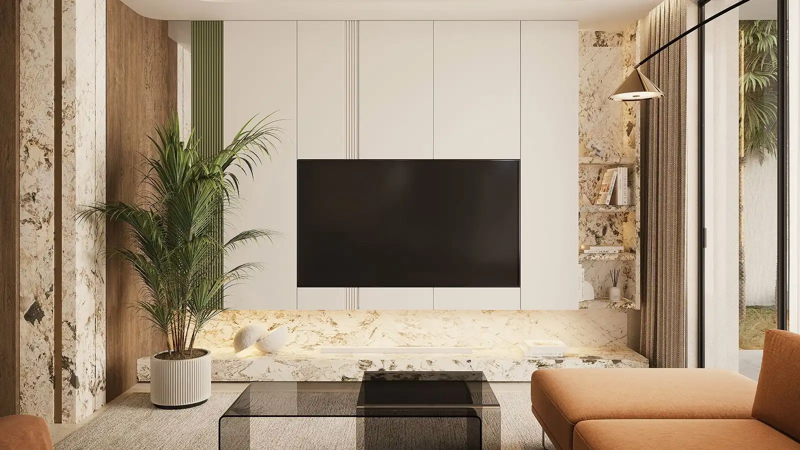 Sala d'estar de Casa o xalet en venda en Calpe / Calp amb Aire condicionat, Calefacció i Jardí privat