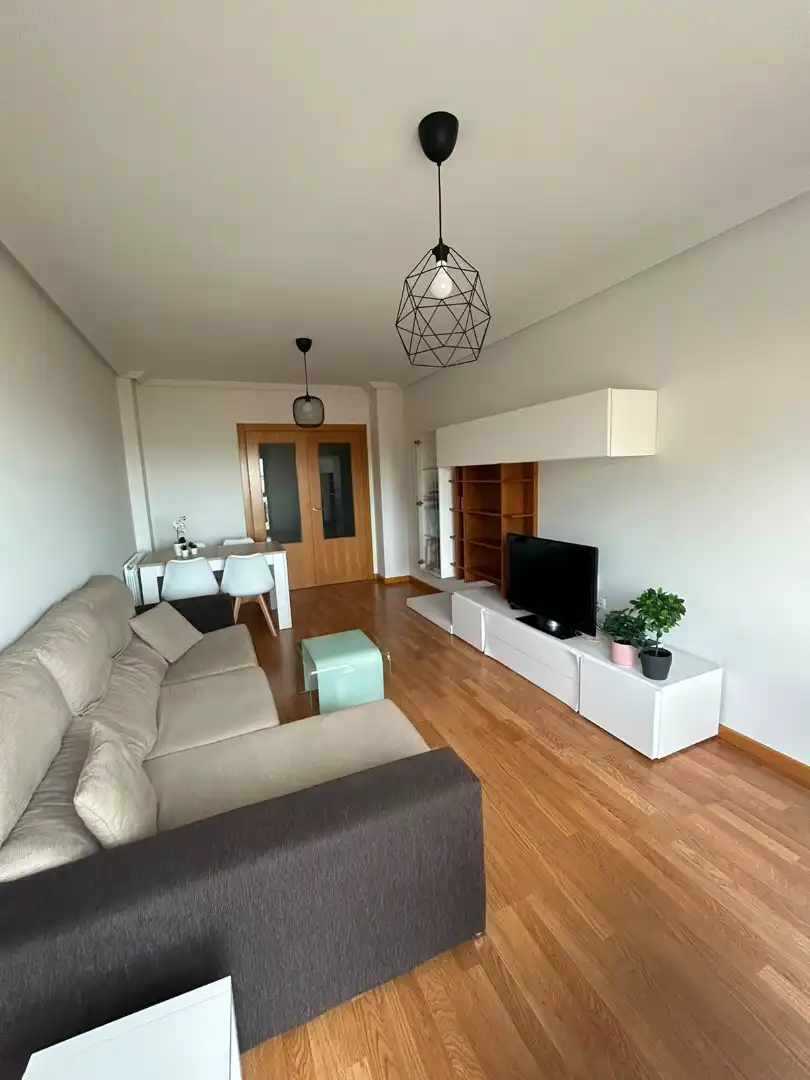 Living room of Flat for sale in Benavente  with Heating, Private garden and Parquet flooring