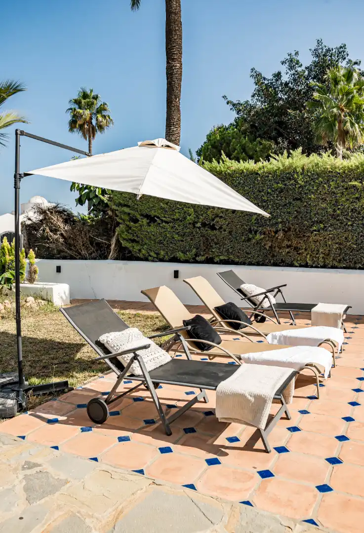 Terrassa de Casa o xalet de lloguer en Marbella amb Aire condicionat, Jardí privat i Parquet