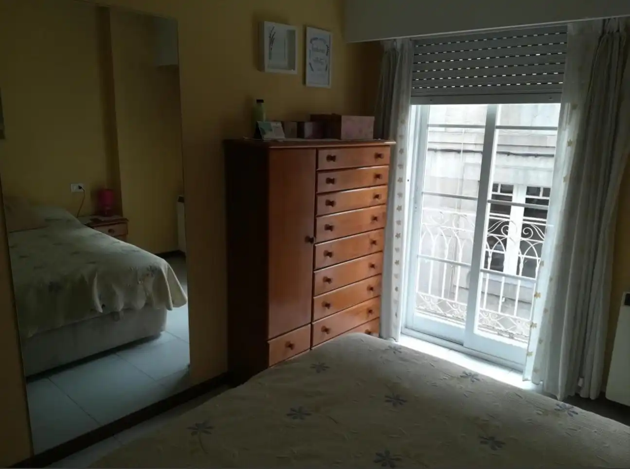 Schlafzimmer von Wohnung zur Miete in Ourense Capital  mit Heizung, Möbliert und Balkon