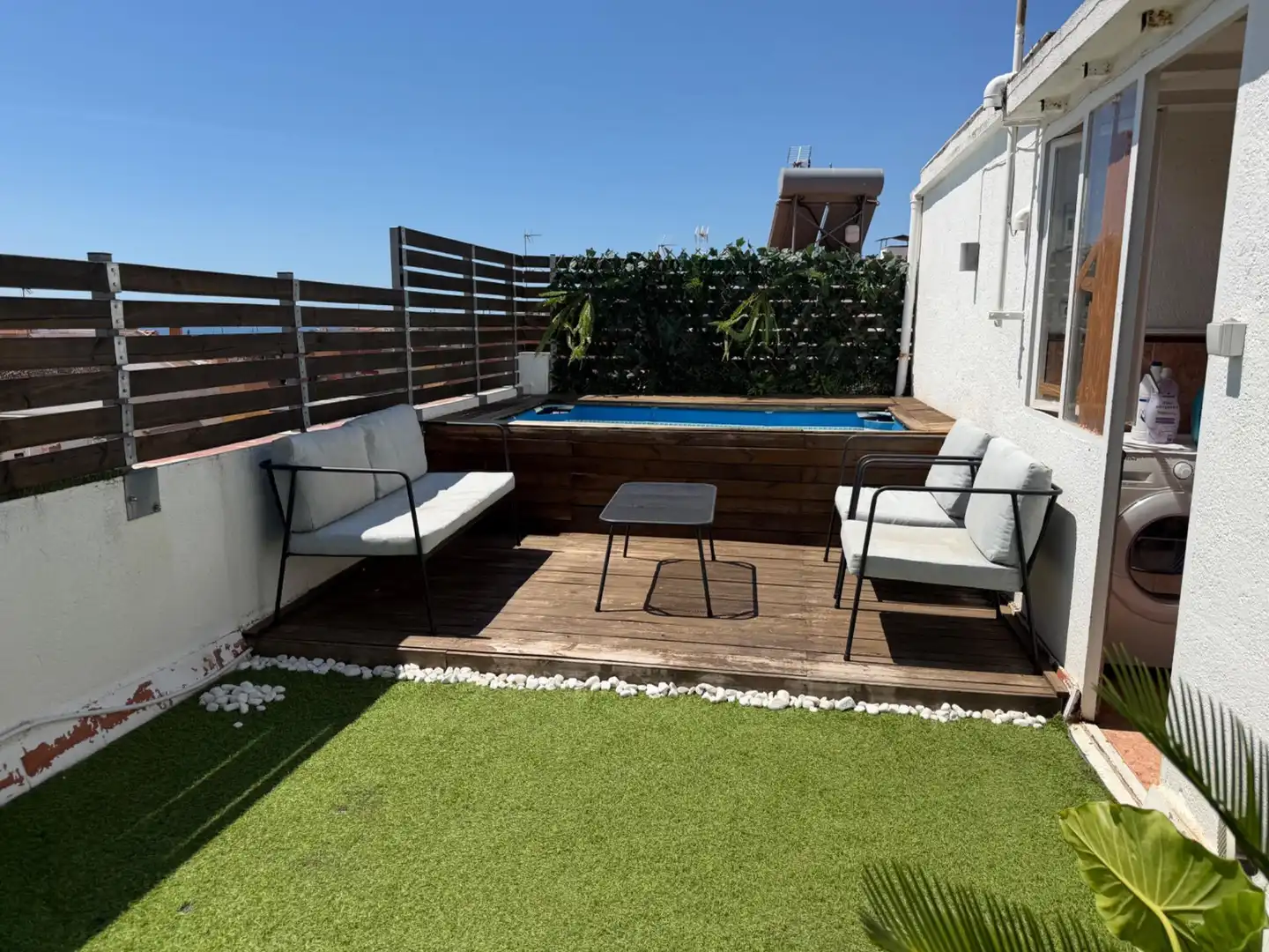 Terrasse von Dachboden zum Verkauf in Mataró mit Klimaanlage, Heizung und Parkett