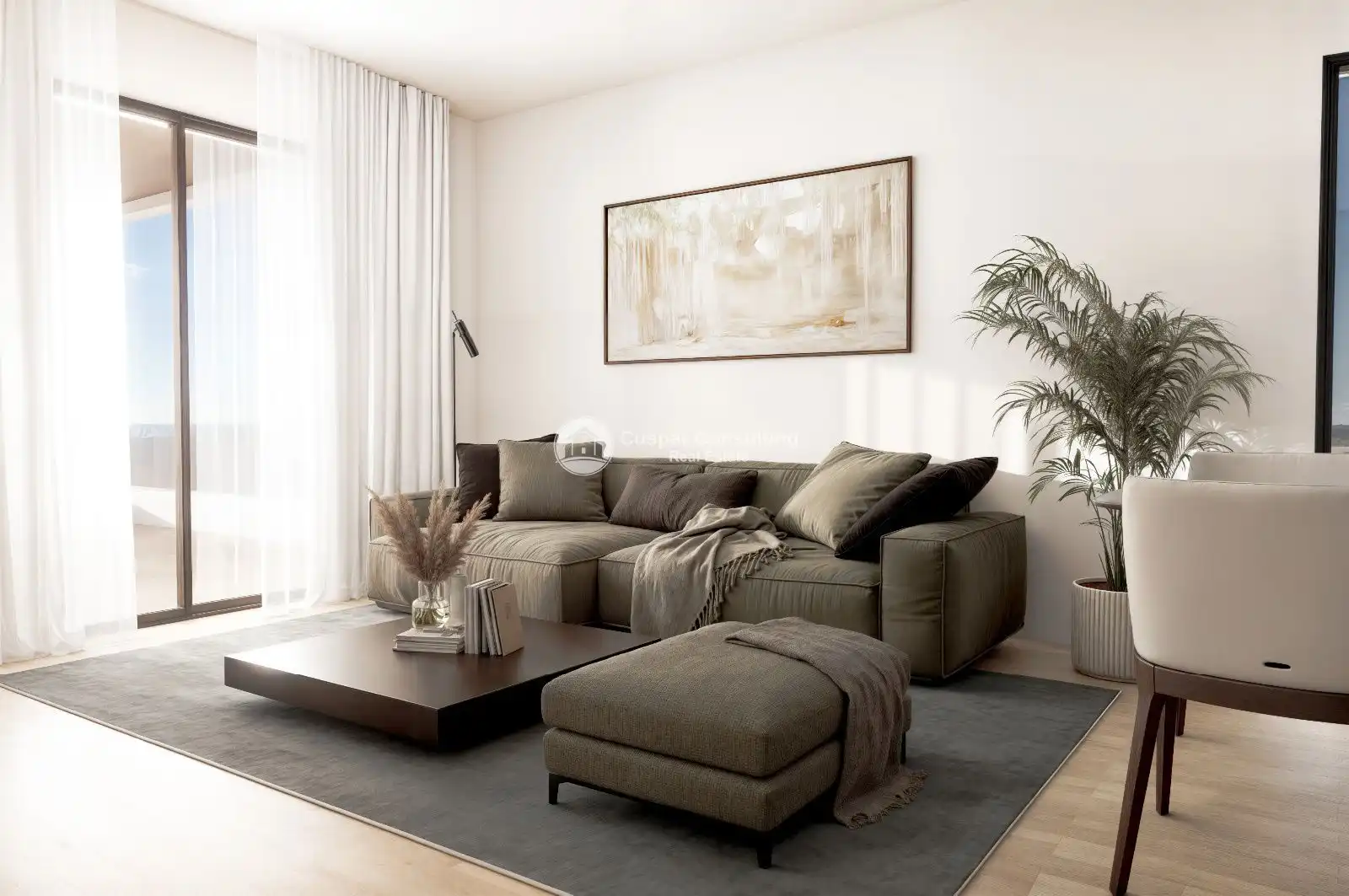 Sala de estar de Apartamento en venta en Finestrat con Calefacción, Terraza y Piscina