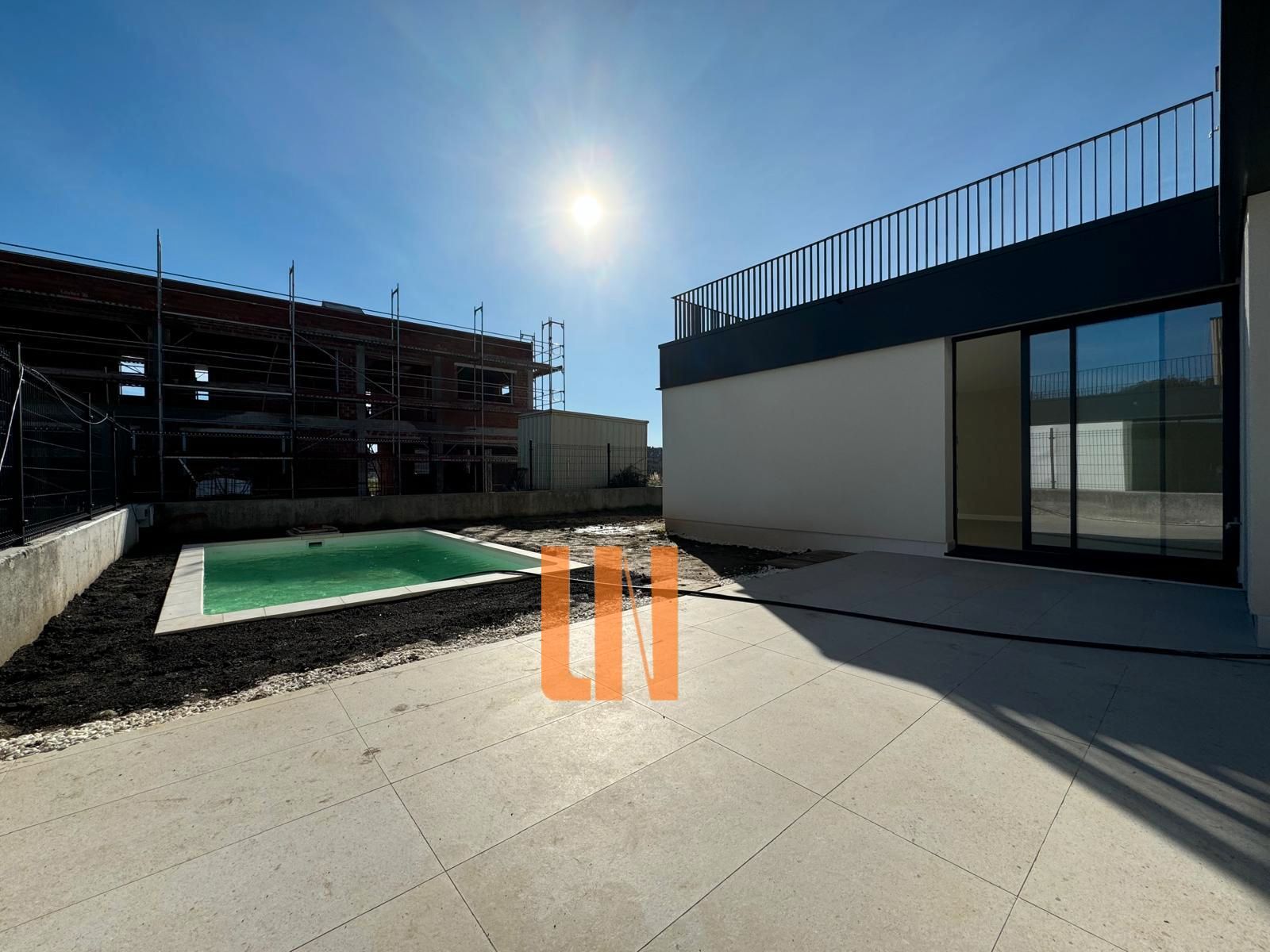 Swimming pool of Single-family semi-detached for sale in Oleiros  with Heating, Private garden and Parquet flooring