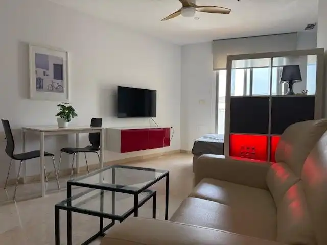 Sala de estar de Estudio de alquiler en Murcia con Aire acondicionado, Calefacción y Terraza