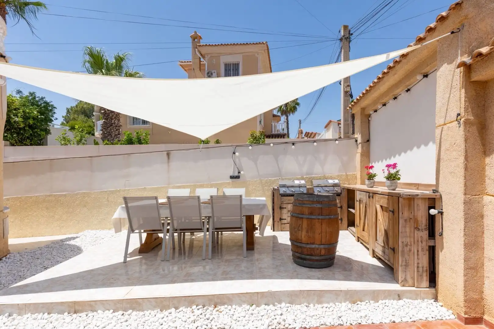 Terrasse von Haus oder Chalet zur Miete in San Miguel de Salinas mit Klimaanlage, Heizung und Privatgarten