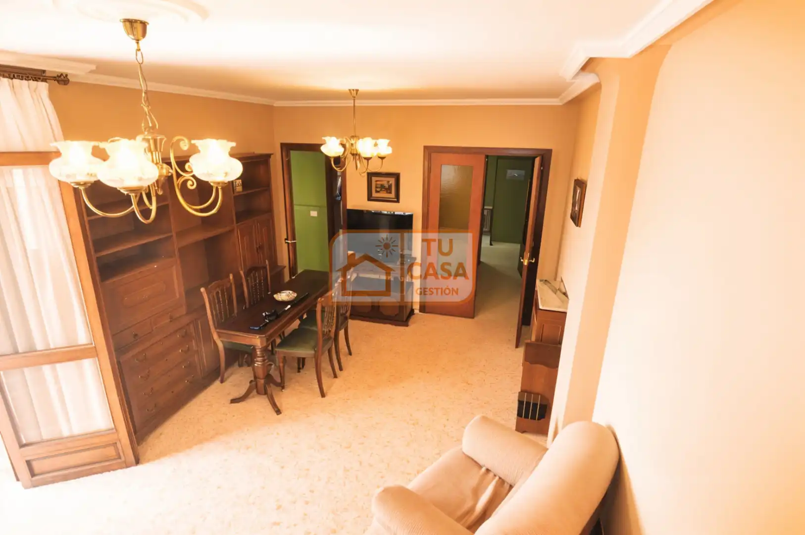 Sala de estar de Piso de alquiler en Cáceres con Calefacción, Terraza y Amueblado