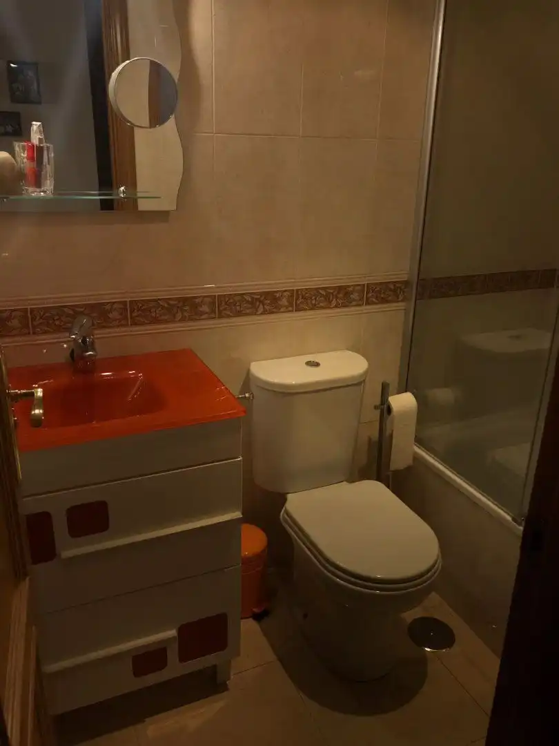 Bathroom of Flat for rent in Algeciras  with Air Conditioner and Furnished