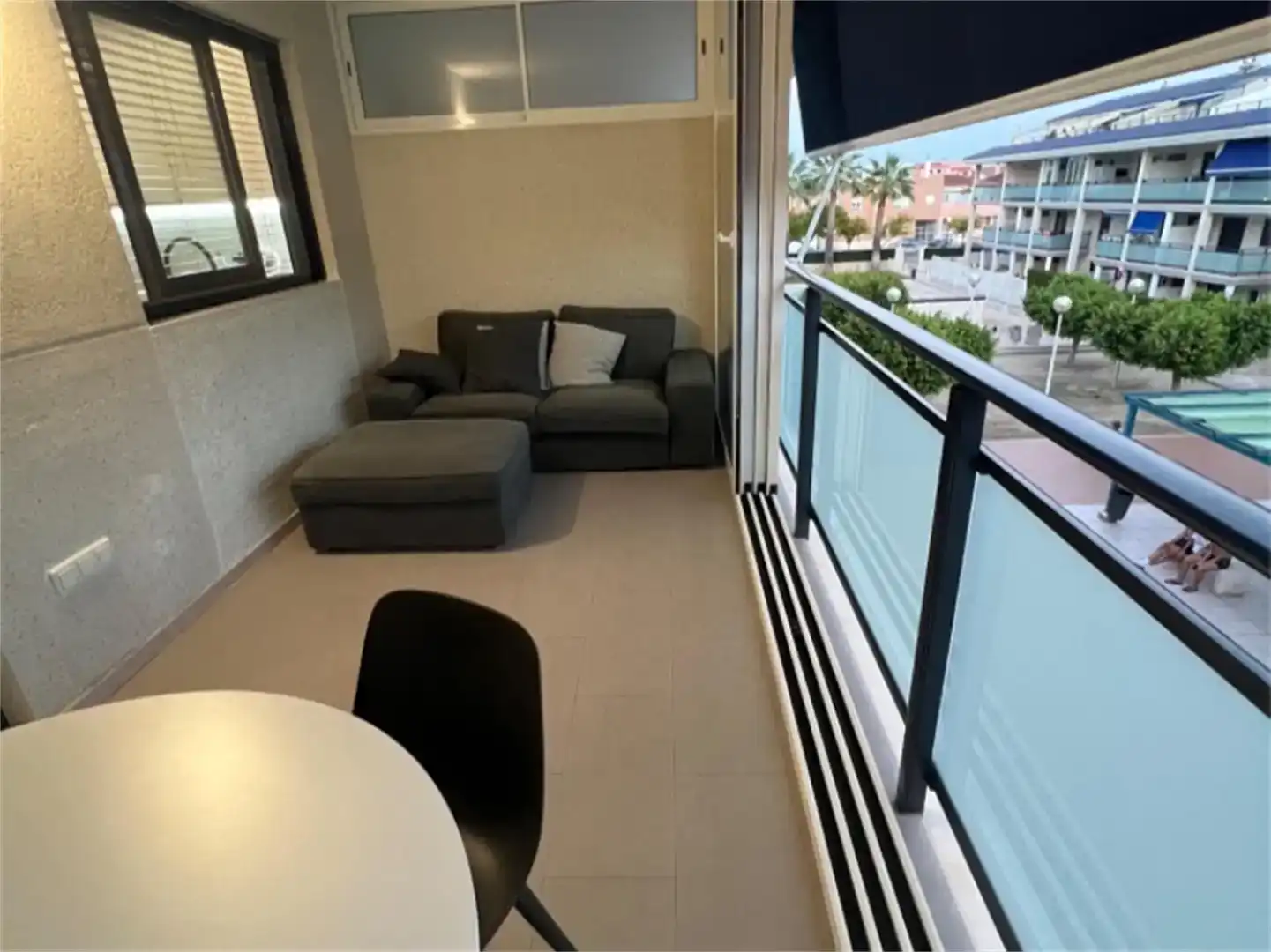 Terrasse von Wohnung zur Miete in Puçol mit Klimaanlage, Schwimmbad und Balkon