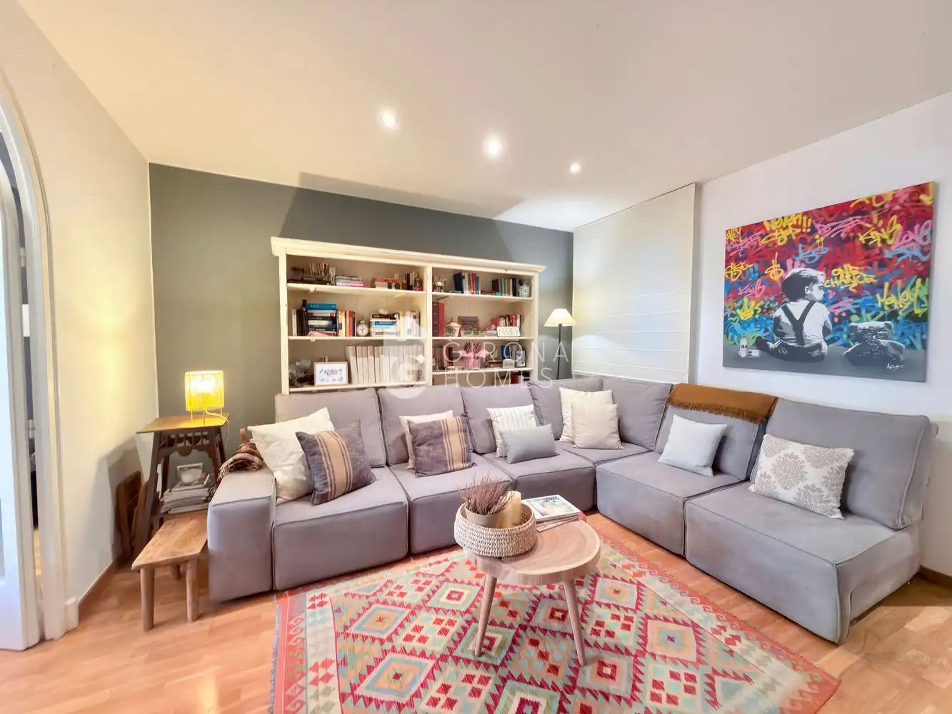 Sala de estar de Piso en venta en Girona con Terraza y Trastero