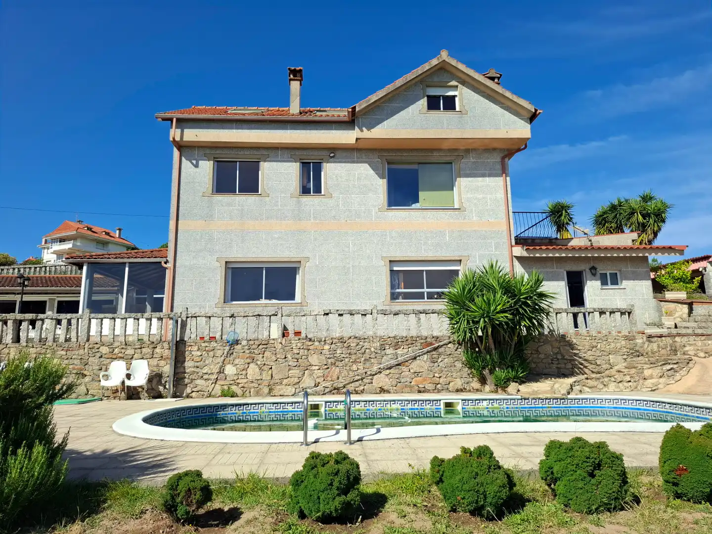 Vista exterior de Casa o xalet en venda en As Neves   amb Calefacció, Jardí privat i Terrassa