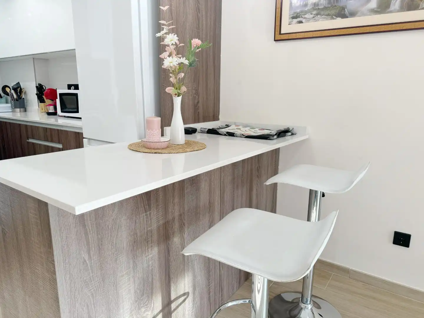 Cocina de Planta baja de alquiler en El Campello con Aire acondicionado, Calefacción y Jardín privado