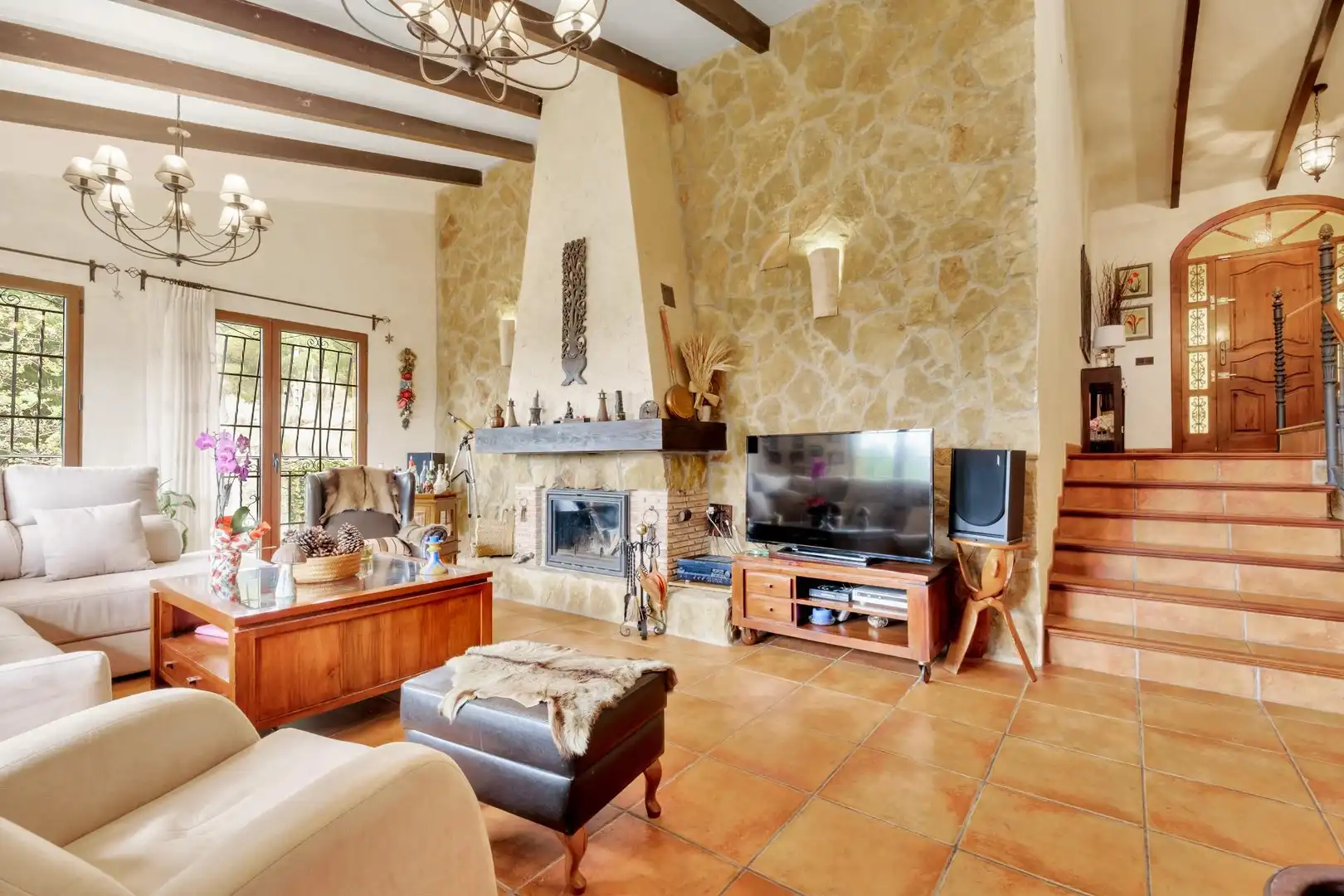 Sala de estar de Casa o chalet en venta en Tibi con Calefacción, Jardín privado y Terraza