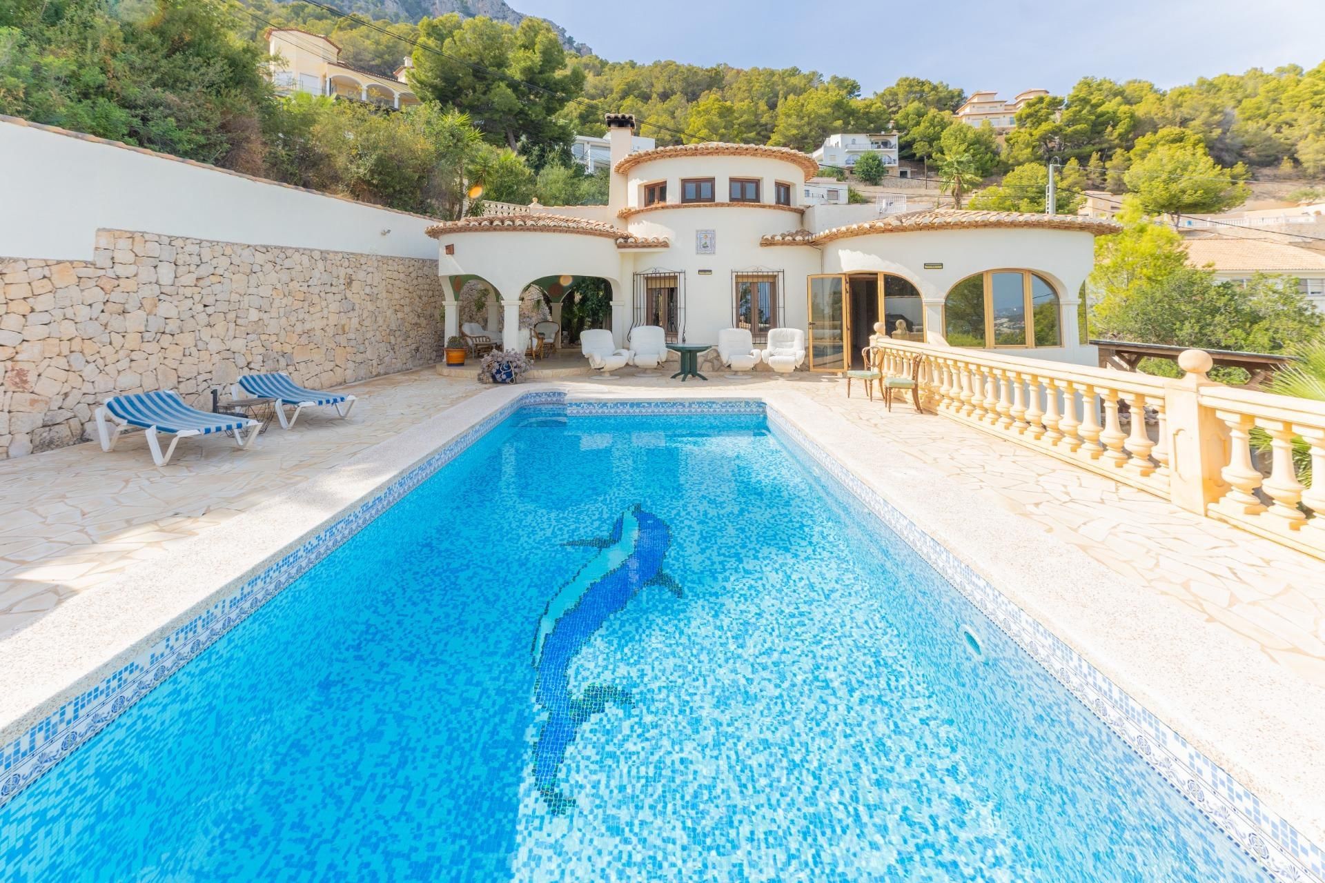 Piscina de Casa o xalet en venda en Calpe / Calp amb Aire condicionat, Calefacció i Jardí privat