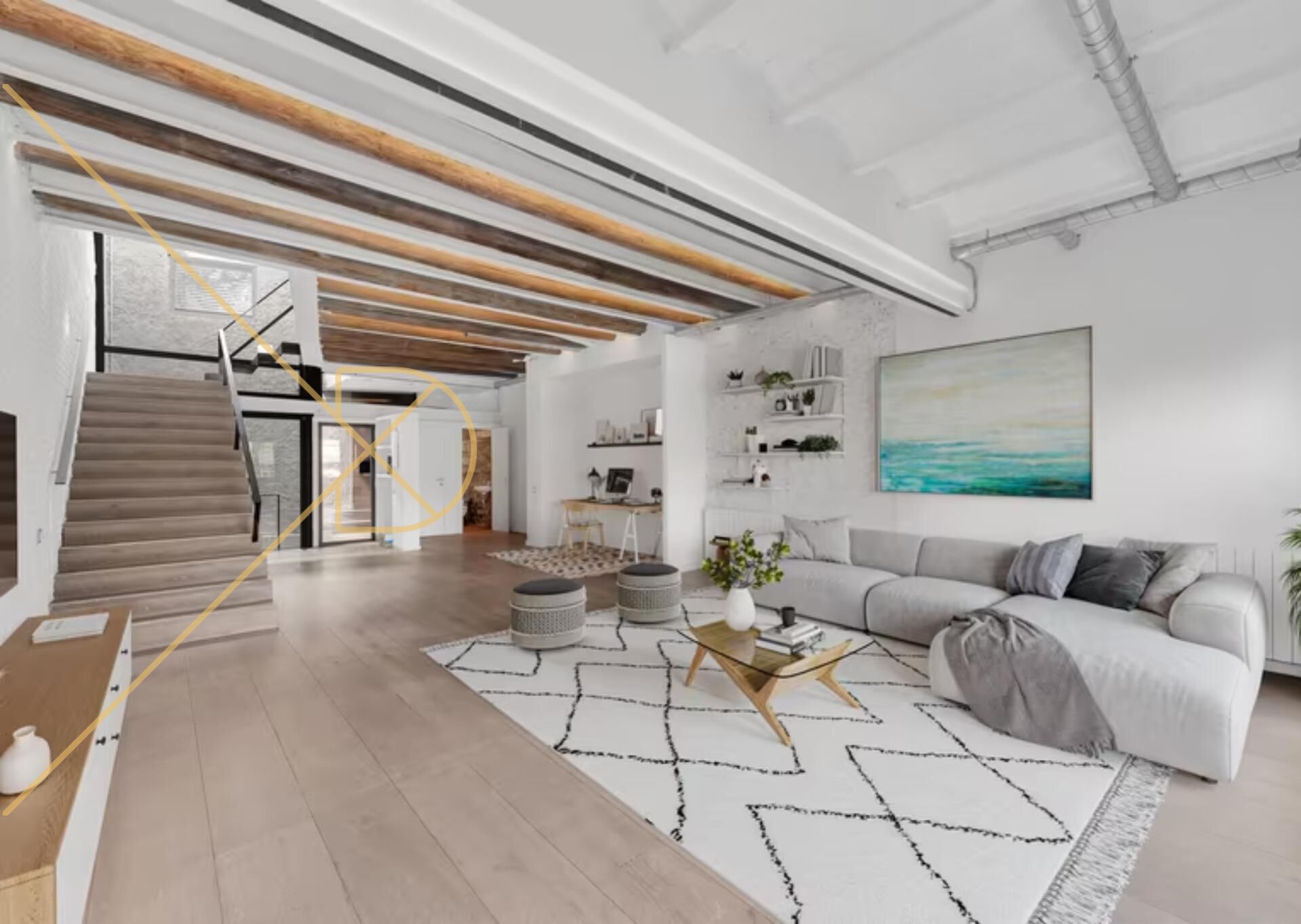 Sala d'estar de Casa o xalet en venda en  Barcelona Capital amb Aire condicionat, Calefacció i Jardí privat