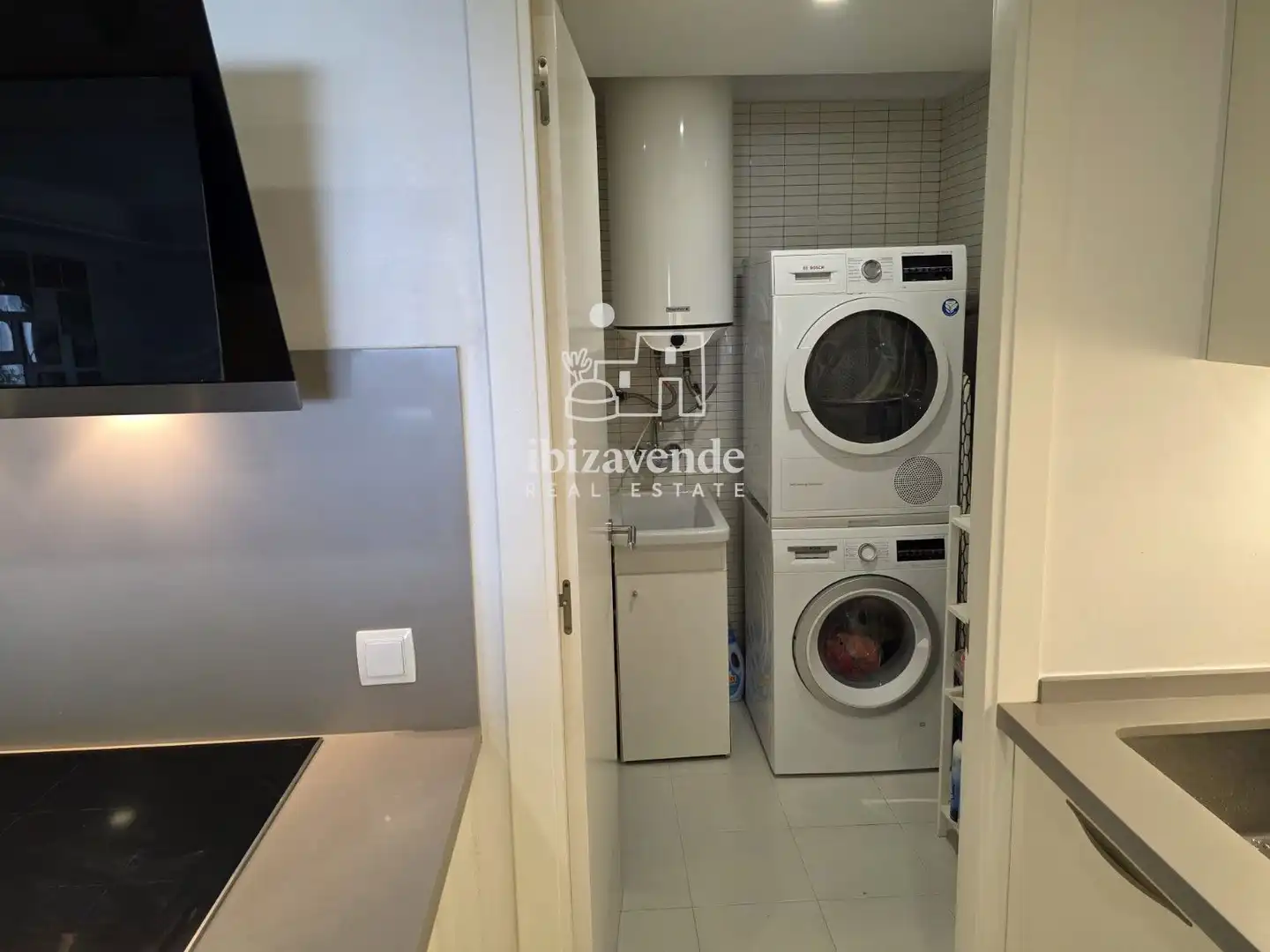 Cocina de Dúplex de alquiler en Santa Eulària des Riu con Aire acondicionado, Terraza y Piscina