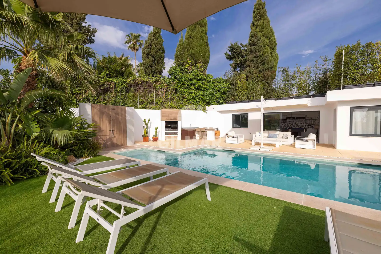 Garden of Houses for sale in Benalmádena  with Heating, Private garden and Swimming Pool