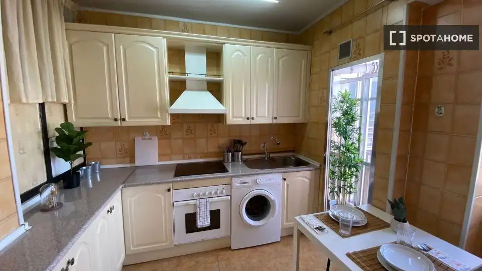 Kitchen of Flat for rent in Madrid  with Air Conditioner, Heating and Furnished
