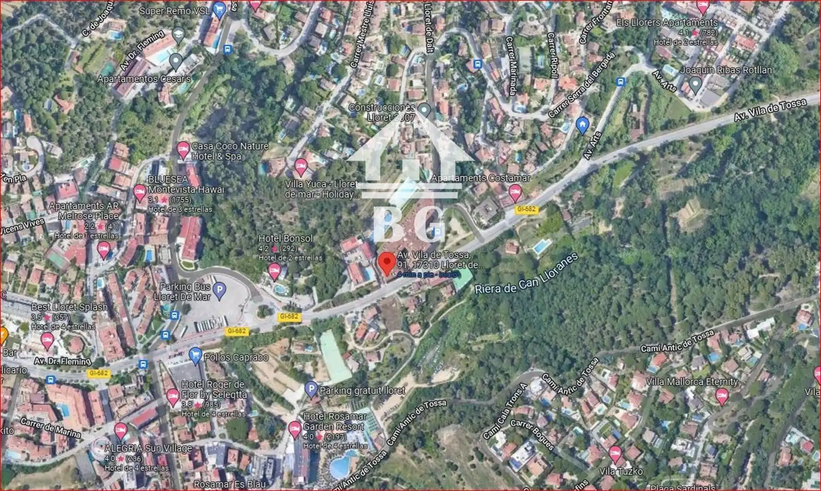 Außenansicht von Wohnung zum Verkauf in Lloret de Mar mit Klimaanlage, Heizung und Terrasse
