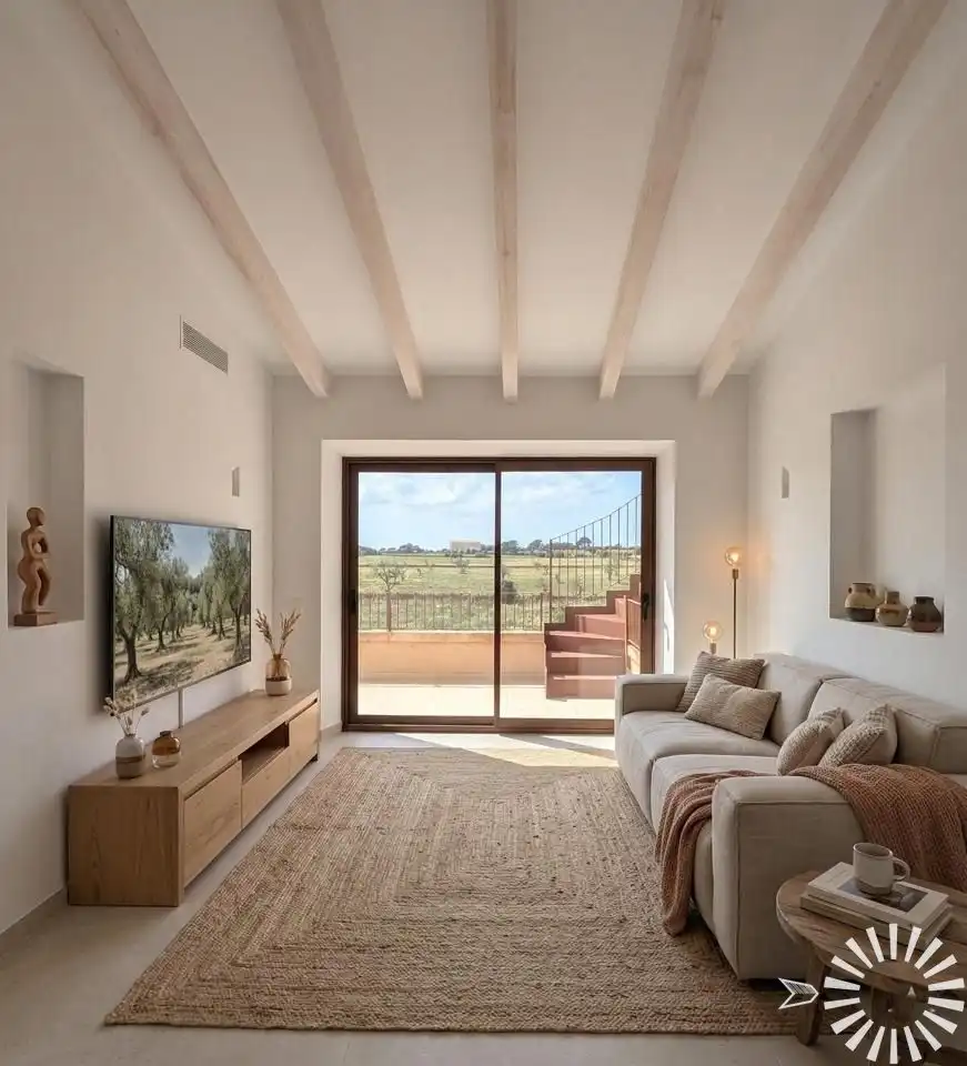 Sala d'estar de Finca rústica en venda en Santanyí amb Aire condicionat, Calefacció i Jardí privat