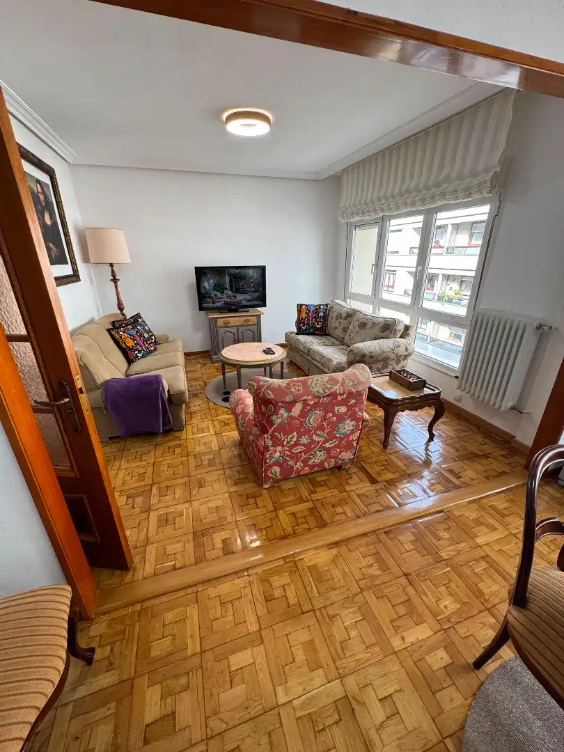 Wohnzimmer von Wohnung zur Miete in Oviedo  mit Heizung, Parkett und Möbliert