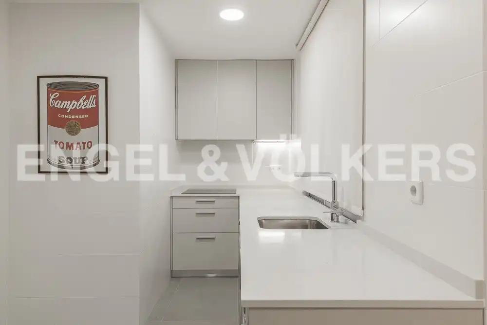 Kitchen of Flat for rent in Madrid  with Air Conditioner, Heating and Private garden