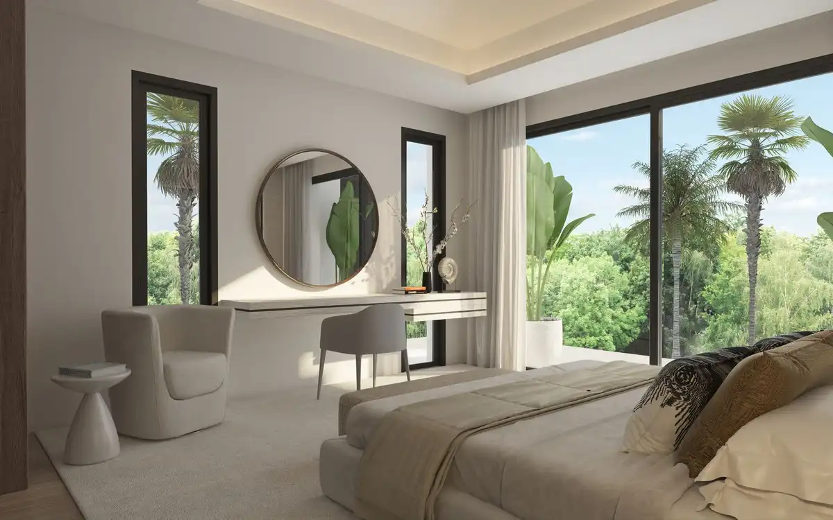 Schlafzimmer von Haus oder Chalet zum Verkauf in Marbella mit Klimaanlage, Privatgarten und Terrasse