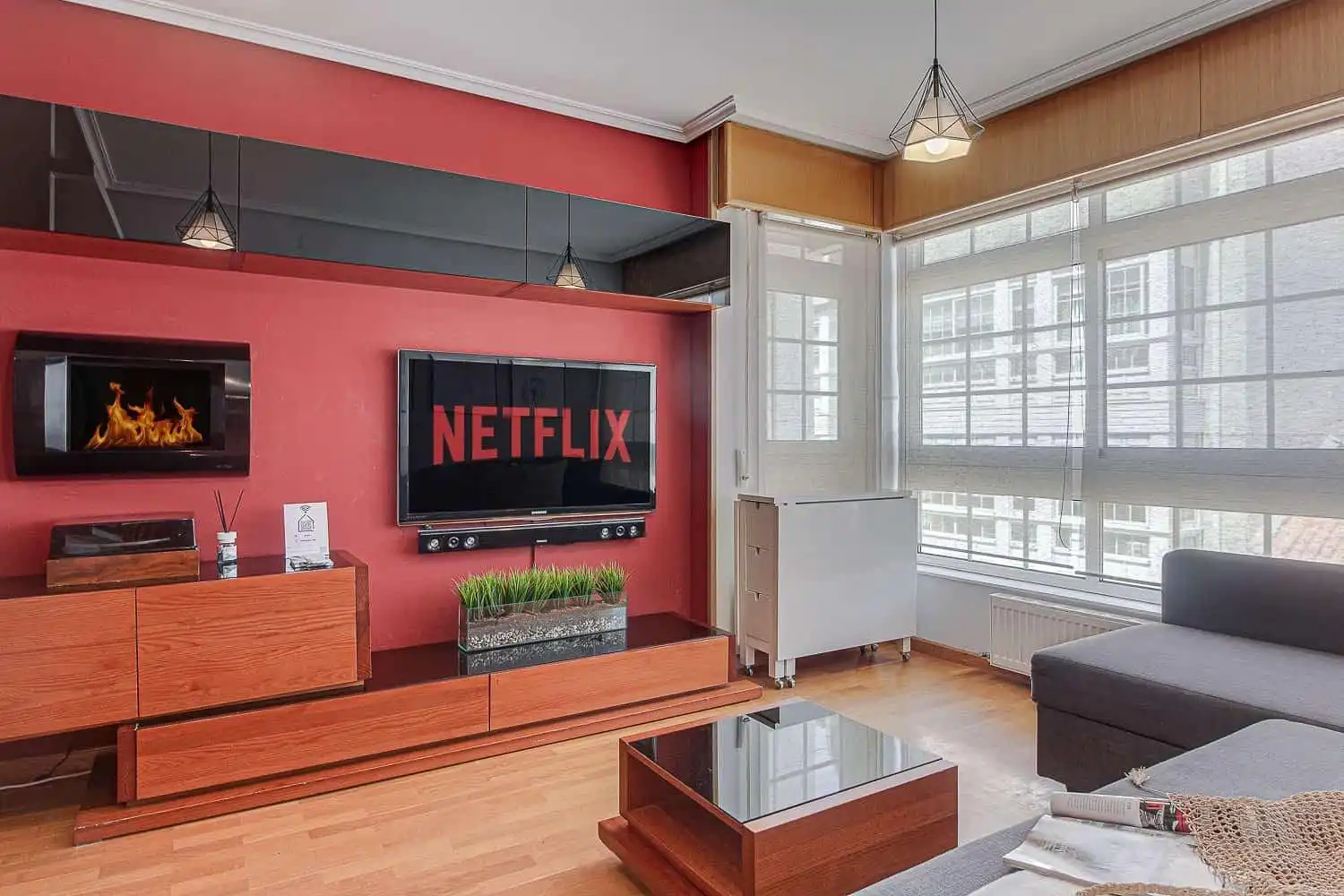 Living room of Flat for sale in A Coruña Capital   with Air Conditioner and Storage room