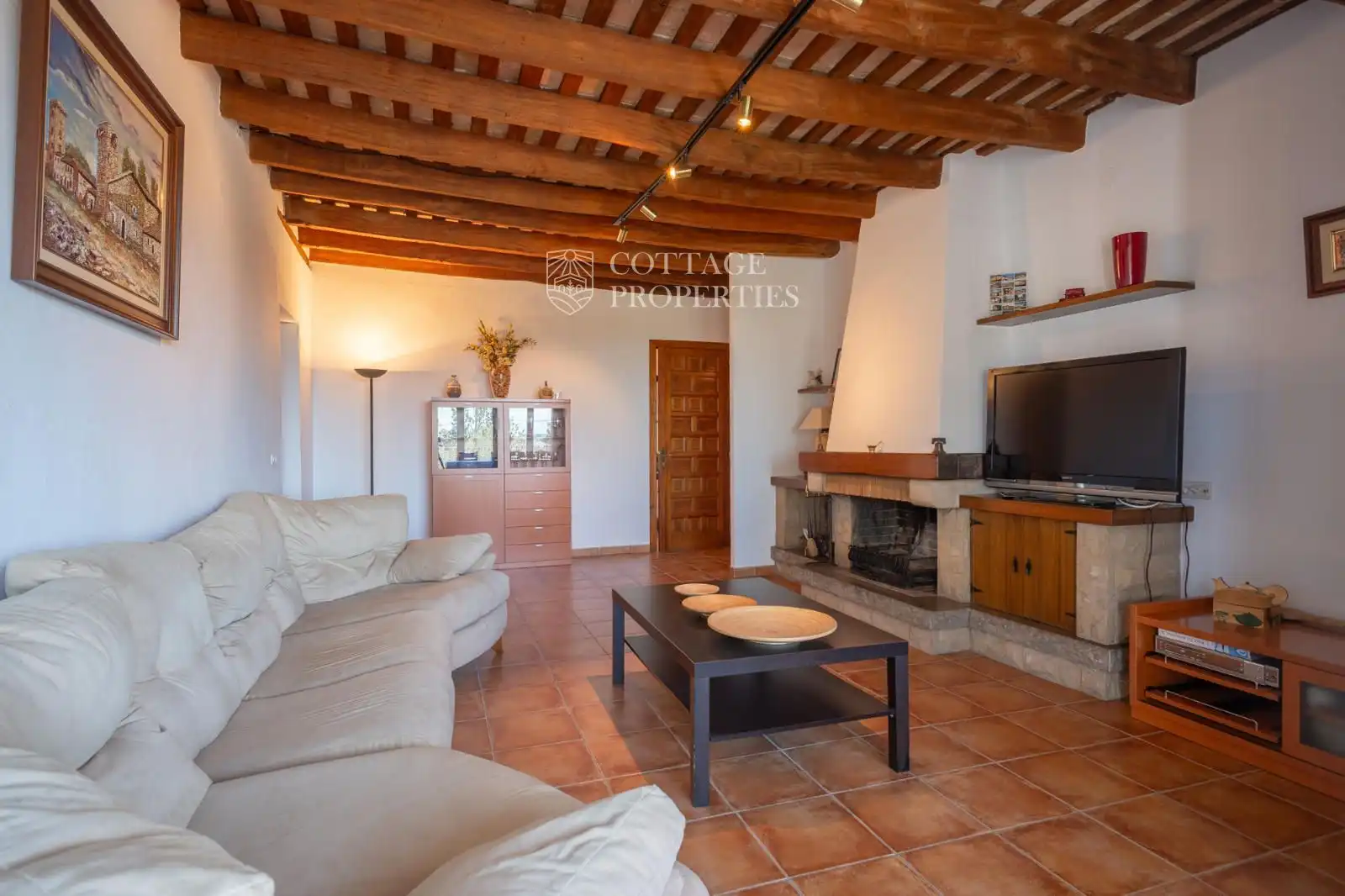 Sala de estar de Finca rústica en venta en Torelló con Terraza y Amueblado