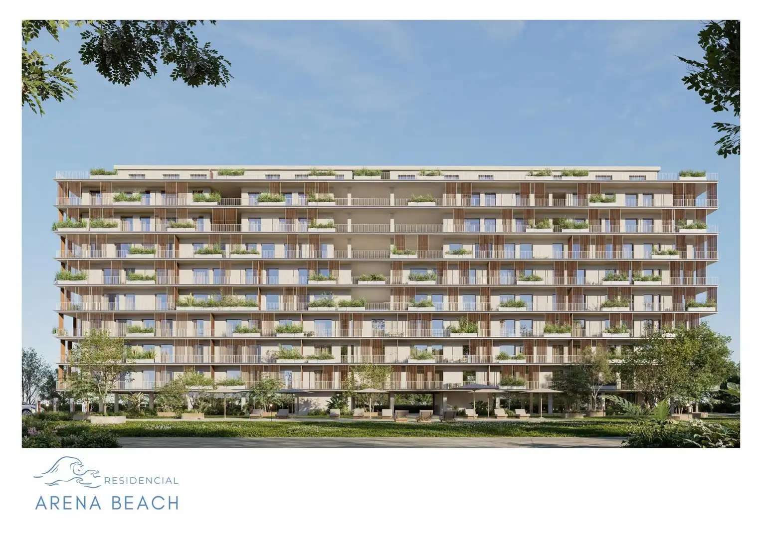Außenansicht von Wohnung zum Verkauf in Moncofa mit Klimaanlage, Heizung und Privatgarten