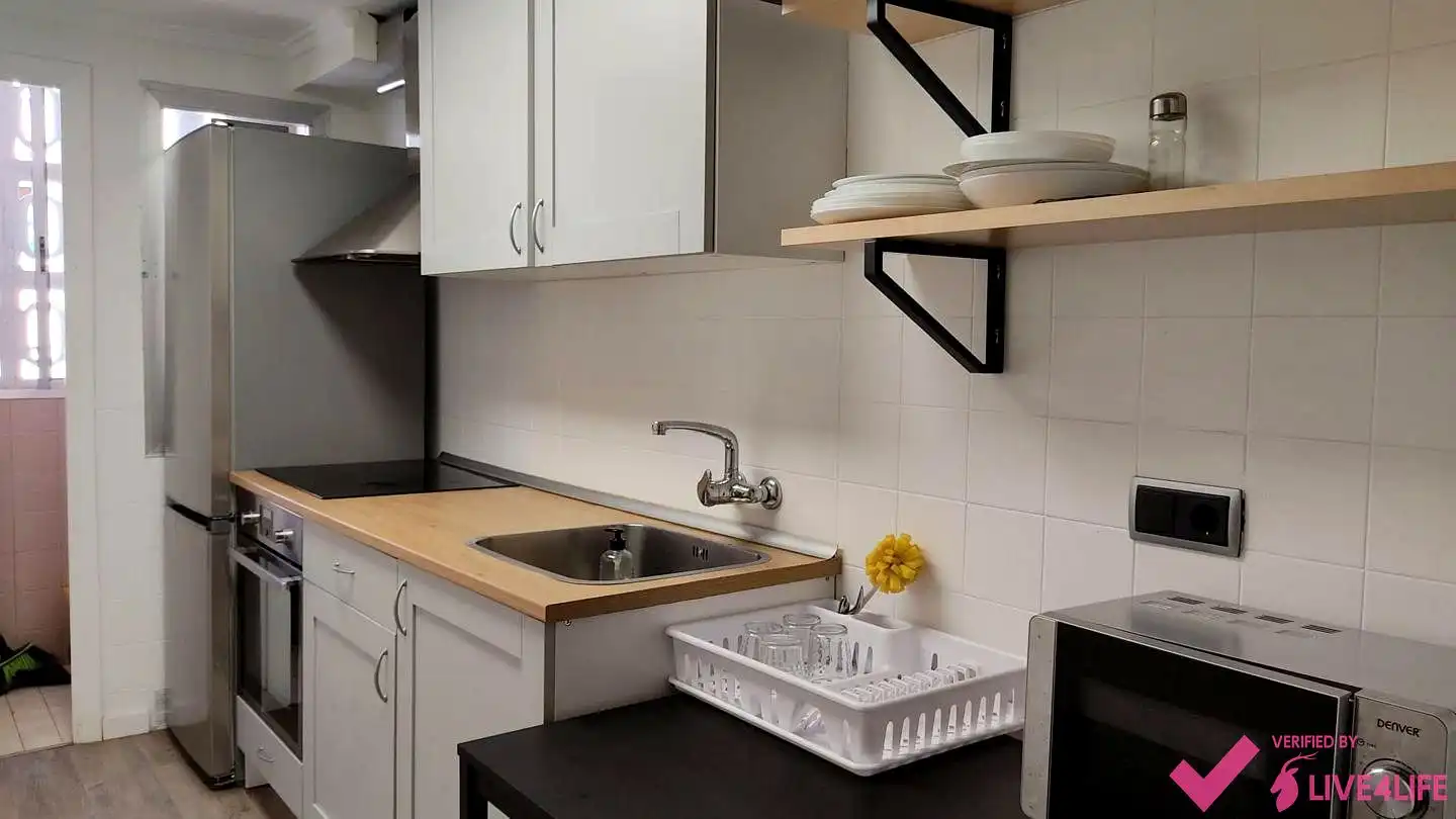 Cocina de Piso de alquiler en Valencia con Aire acondicionado y Amueblado