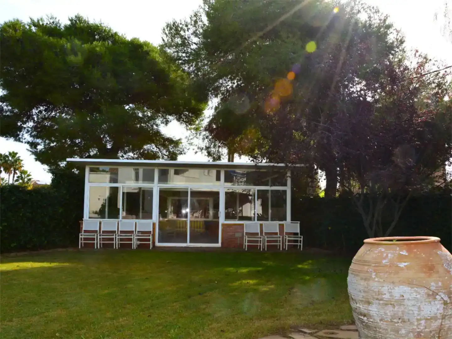 Garten von Wohnung zur Miete in Sitges mit Klimaanlage, Schwimmbad und Balkon