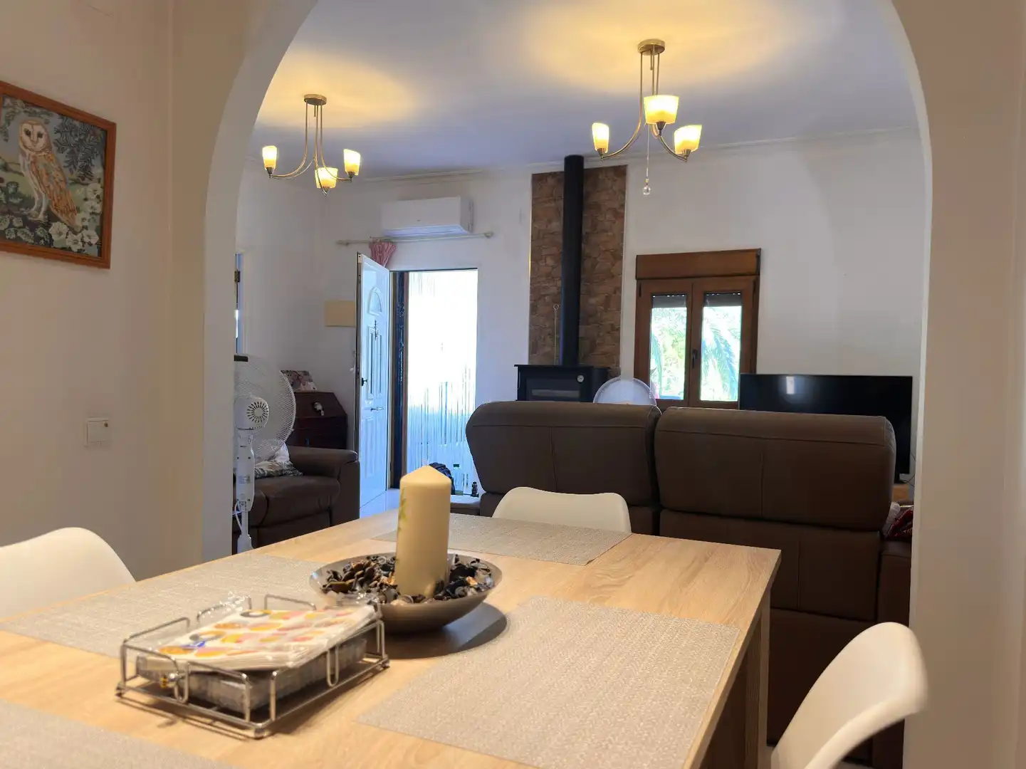 Dining room of Houses for sale in Ontinyent  with Air Conditioner, Heating and Storage room