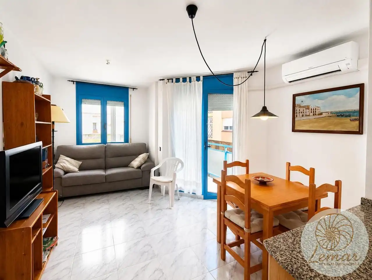 Sala de estar de Piso en venta en L'Ametlla de Mar  con Aire acondicionado, Terraza y Balcón