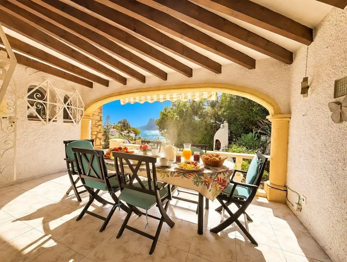 Terraza de Casa o chalet en venta en Calpe / Calp con Aire acondicionado, Calefacción y Jardín privado