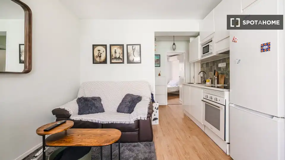 Sala de estar de Piso de alquiler en Madrid con Aire acondicionado, Calefacción y Amueblado