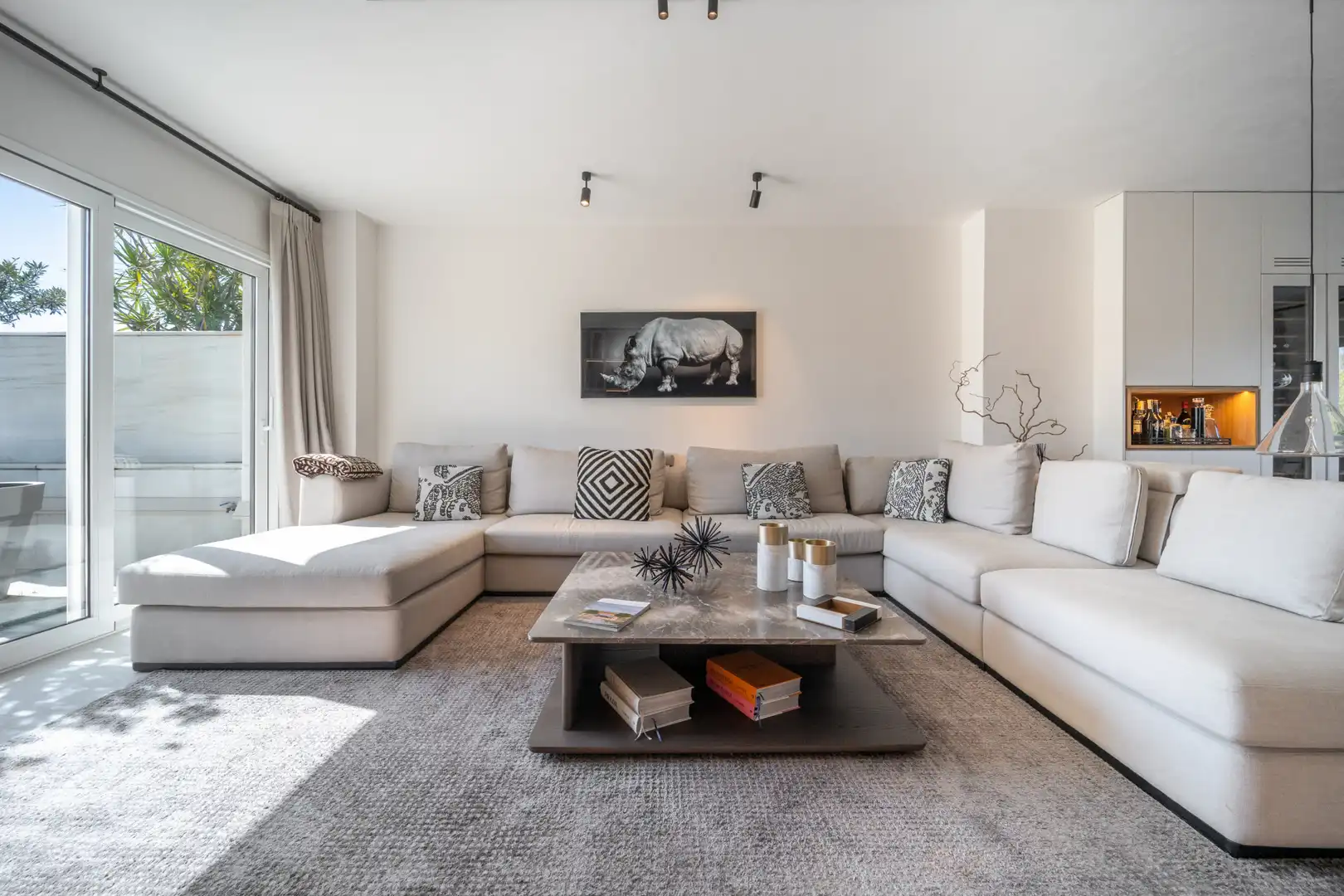 Sala de estar de Ático en venta en Nueva Andalucía